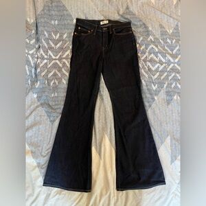 Madewell Flea Market Flares. Dark Wash. Size 30